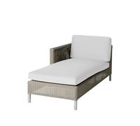 Cane-line Chaise longue Connect Taupe. cojines blancos