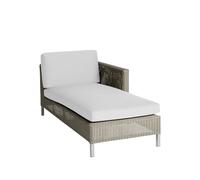 Cane-line Chaise longue Connect Taupe. cojines blancos