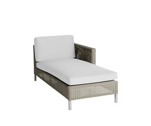 Cane-line Chaise longue Connect Taupe. cojines blancos