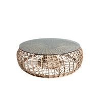 Cane-line Mesa/reposapiés Nest Natural. grande. incl. tablero de vidrio