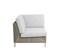 Cane-line Sillón esquina Connect Taupe. esquina. cojines blancos