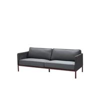 Cane-line Sofá Encore de 3 plazas Cane-Line airtouch bordeaux/dark grey