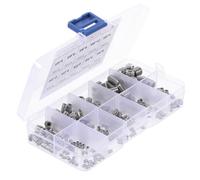 CANIGHT 1 Juego de Tornillos Prisioneros Surtidos M3/m4/m5/m6/m8 de Acero Inoxidable 304, Plata, para Diseño de Producto E Ingeniería