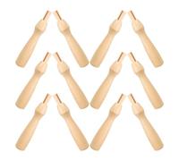 CANIGHT 12piezas Mango de Madera para Aguja de Fieltro Asa Ergonómica y Resistente para Proyectos de Fieltro y Manualidades Agarre Cómodo y Superficie Suave para Uso Seguro