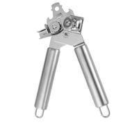 CANIGHT Abridor de Latas Abrelatas Portátil Tres en Uno Manual Multifunción de Acero Inoxidable Resistente, Mango Ergonómico Antideslizante para Personas Mayores, Uso en Cocina y