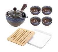 CANIGHT Juego de Té y Diseño Elegante Portátil para Tetera Giratoria de Cerámica Kit Automático para Preparar Té Adecuado para Oficina