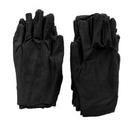 CANIGHT Negros Guantes de Algodón Gruesos para Trabajo 12 Pares | Acabado Cómodo, Protección Ligera para Manos, Talla M, Uso Laboral y Jardinería, Color Negro