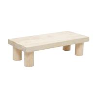 CANIGHT Taburete Madera Apilable Alta Capacidad de Carga, Adecuado como Aumento de Altura para Baño o Cocina en Color Beige