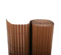 CAÑIZO DE PVC MARRÓN ESPECIAL DOBLE CARA CHOCOLATE MUY RESISTENTE | PARA DECORACIÓN Y PRIVACIDAD EN BALCONES, PATIOS, TERRAZAS Y VALLAS