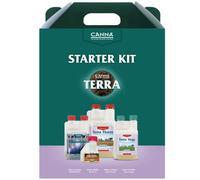 Canna Starter Kit (Todo lo Necesario para un Ciclo de Cultivo) + Regalo de Guantes (Nuevo Formato), Rhizotonic 250ml, Terra Vega 250ml, Terra Flores 500ml, PK 13-14 50ml