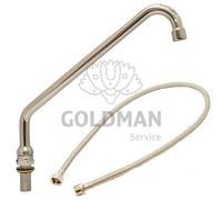 Caño alto vertical giratorio para grifo + Latiguillo 1/2" GOLDMAN SERVICE