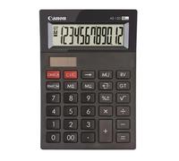 Canon - Calculadora de sobremesa AS-120 II con alimentación dual solar y batería LR44, pantalla de 12 dígitos, diseño elegante negro y alta legibilidad para oficina y estudio - modelo 4722C003AA Black