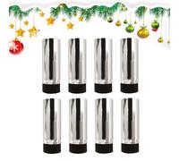 Cañón de confeti - 11 x 3,7 cm, 8 cañones de fiesta, confeti de boda, suministros de decoración para interiores y exteriores, Navidad, cumpleaños, bodas, Año Nuevo, graduación, celebración