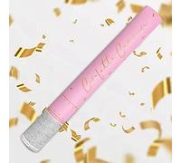 Cañón Dispara Confeti Oro, Tubo Rosa Sparacorili Dorado en forma de rectángulo de aire comprimido para bodas, fiestas, día de San Valentín, novios, fiesta temática - 40 cm