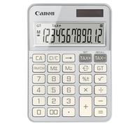 Canon Calculadora de sobremesa KS-125KB, 12 dígitos, panel solar y batería, plata