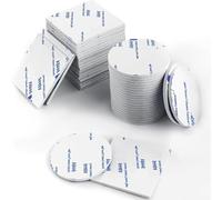 CANOPUS Almohadillas adhesivas blancas de doble cara extrafuertes 9448A 48 unidades (24 unidades x 40 mm x 40 mm, 24 unidades de 30 mm de dia) resistentes al agua, almohadillas adhesivas de doble cara
