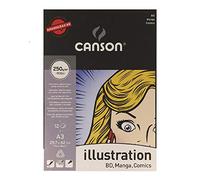 Canson – Bloc de ilustración A3 – 250 g/m² – 12 hojas (29,7x42 cm)
