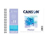 Canson Álbum Espiral Microperforado, 13,5x21 cm, 12 Hojas, Canson Montval Torchon, Grano Efecto Nube 270g