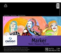 Canson Artist Series Pro Layout - Bloc de marcadores, 14 x 17 Pulgadas, Cubierta Plegable, 50 Hojas (100511049), 14 x 17 Pulgadas, Color Blanco