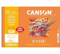 Canson Basik Dibujo A3+ 130g Álbum Esp Mic Blanco Natural Liso 20 Hojas