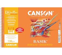 Canson Basik Dibujo A4+ 130g Álbum Esp Mic Blanco Natural Rec/Tal 20 Hojas