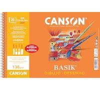 Canson Basik Dibujo A4+ 130g Álbum Esp Mic Blanco Natural Taladro 20 Hojas