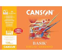 Canson-Infinity Papel de dibujo Basik A4 130 gsm grano fino 10 hojas