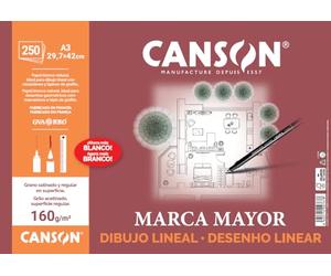 Canson Basik Marca Mayor - Dibujo Lineal A3 160g Blanco Caja 250 Hojas