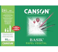 Canson Basik Vegetal A4+ 95g Bloc Encolado Lado Corto 50 Hojas