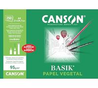 Canson Papel técnico Vegetal Basik Suave 90 g Hoja A4 (21 x 29,7 cm) Translúcido