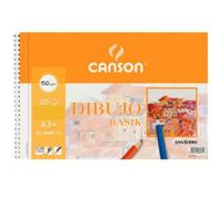 Canson Bloc de Dibujo Basik Espiral A3+ 150g Blanco Natural Pack de 10