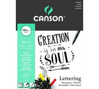 CANSON Bloc de Dibujo Lettering Marker Satin A4 180g (Set de 10)