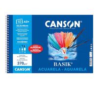 Canson Bloc Dibujo Acuarela DIN A3 Espiral 32.5x46cm 10 Hojas de 370gr Blanco Natural