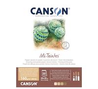 Canson Bloc Encolado 24x32 20H Teintes 60% Abeja 160g Tonos Tierra, 20 Hojas
