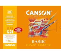 Canson-Infinity Papel de dibujo Basik A4 210x297 mm 130 g blanco sin recuadro 250 hojas