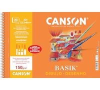 Canson Cuaderno espiral dibujo Basik Liso DIN A3+ 150 g/m² 20 hojas
