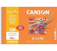Canson-Infinity Cuaderno espiral para dibujo Basik Recuadro Din-A3+ 150 gr. 20 hojas