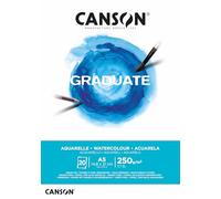 Canson-Infinity Bloc encolado Graduate Acuarela A5 20 hojas Fino 250 g