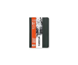 CANSON Graduate Book, Cuaderno para bocetos, Grano suave, 120gsm, Tapa dura, 14x21,6cm, Blanco, 60 hojas
