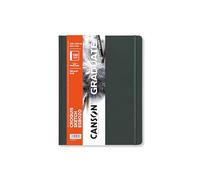 CANSON Graduate Book, Cuaderno para bocetos, Grano suave, 120gsm, Tapa dura, 21,6x27,9cm, Blanco, 60 hojas