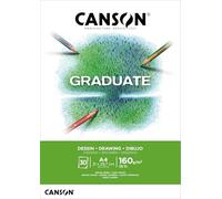 Canson Graduate Dibujo Bloc Encolado A4 30H Fino 160g Blanco Natural