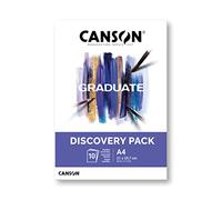 Canson Graduate, Discovery Pack, mini-pk, A4-21x29,7cm, 4 colores surtidos, 10 hojas
