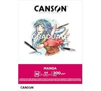Canson-Infinity Bloc encolado Graduate Manga A4 30 hojas Liso 200 g