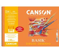 Canson-Guarro Bloc de dibujo Basik con espiral A3+ 130g (Set de 10)