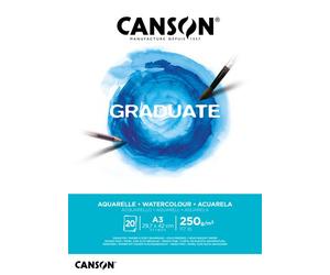 CANSON-GUARRO Bloc de Dibujo Graduate Aquarelle Grano Fino A3 250g Set de 5