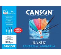 CANSON-GUARRO Lámina Acuarela y Témpera Basik 370g A4 Set de 20