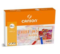 CANSON-GUARRO Lámina de Dibujo Basik 130g A4 con Cajetín (Set de 250)