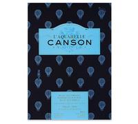 Canson Heritage, Papel de acuarela, Áspero, 300g, Encolados por el lado corto, 26x36cm, Blanco, 12 Hojas