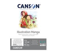 Canson – Bloc de ilustración A3 – 250 g/m² – 12 hojas (29,7x42 cm)