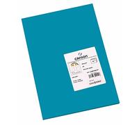 Canson Iris Vivaldi, Papel de dibujo de color, Suave, 185gsm, Hoja, A4-21x29,7cm, Azul Caribe